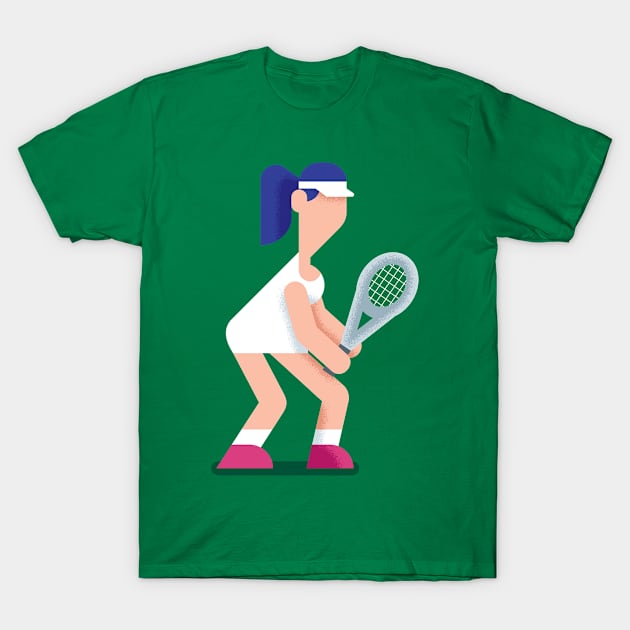 Tennis Girl T-Shirt by Malchev